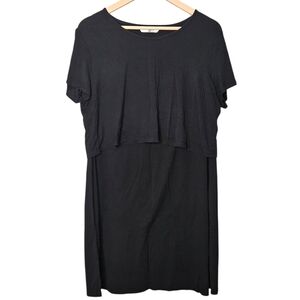 Ekouaer Nursing Nightgown Size Large | Black Maternity Sleep Dress